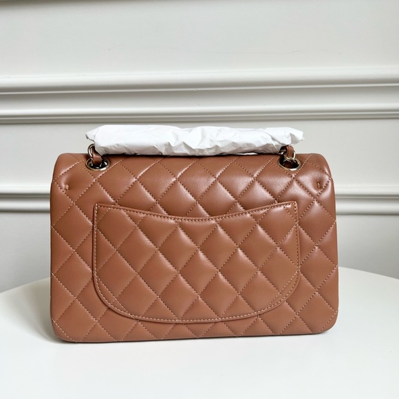 —SOLD—CHANEL SMALL CLASSIC CARAMEL - Picture 2 of 10
